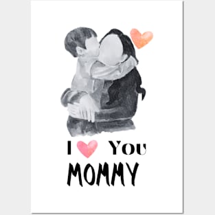 I Love you mommy, mothers day, heart Posters and Art